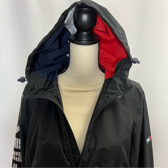 Vintage Tommy Hilfiger Jean Windbreaker 90s spell out Anorak Jacket Vtg - Picture 5 of 11